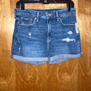 Old Navy High-Rise O.G. Straight Ripped Jean Shorts Size 6 BNWT